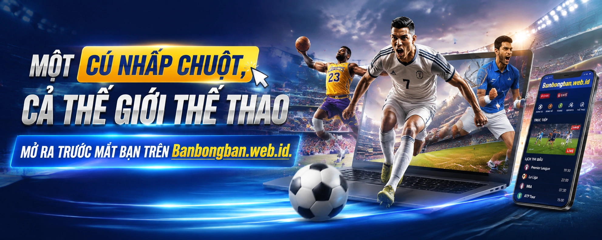Giao diện chuyên mục bóng đá