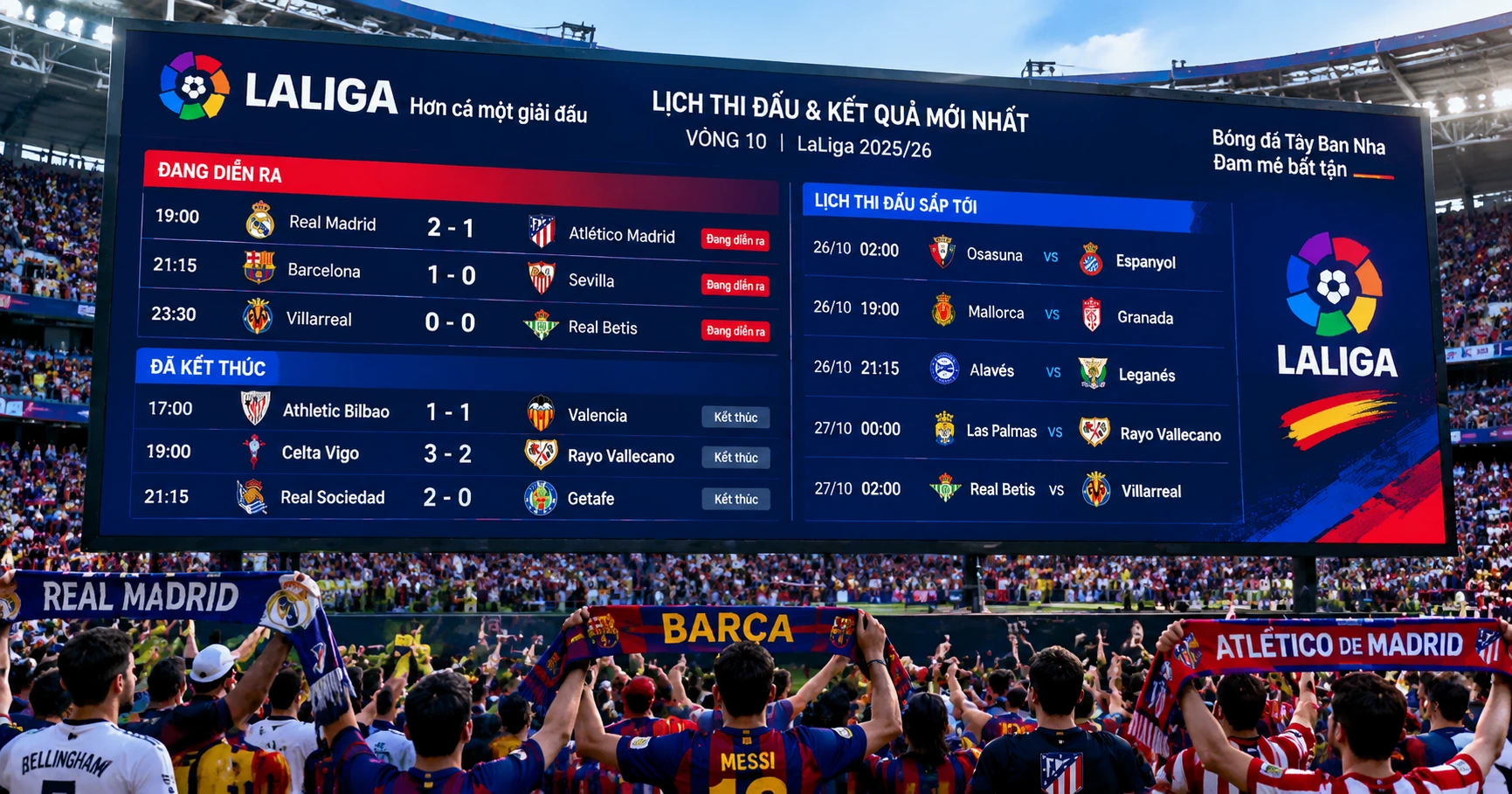 Lịch thi đấu bóng đá La Liga Tây Ban Nha mới nhất và chi tiết - image 3